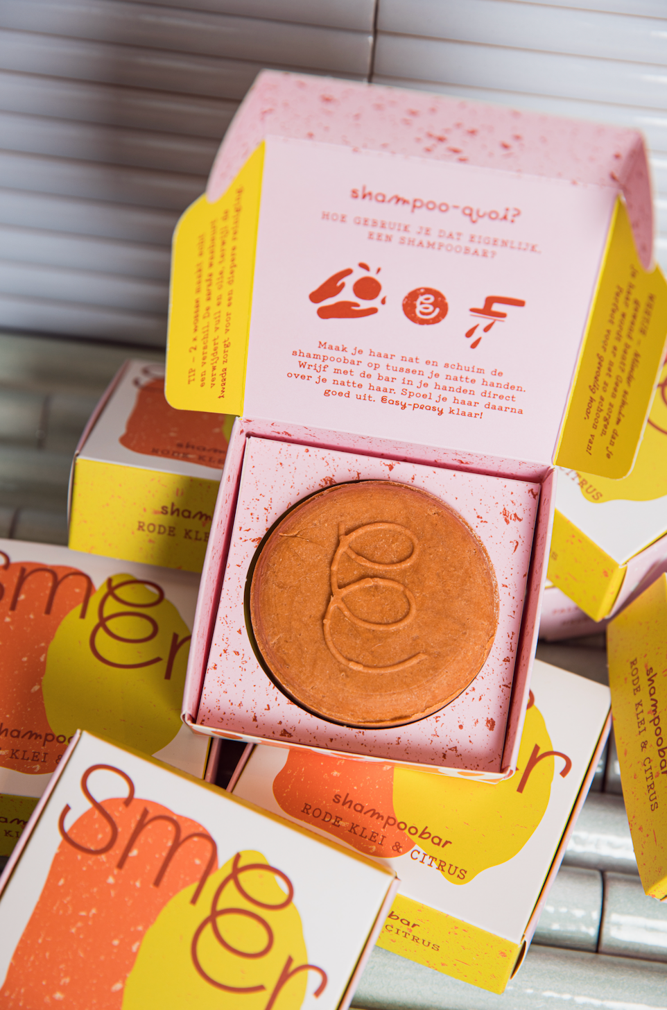 shampoobar rode klei & citrus